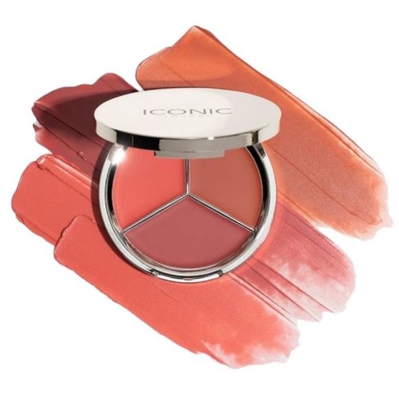 ICONIC LONDON Lip & Cheek Cream Trio 🪞 NEW Blush FULL SIZE - Picture 3 of 6